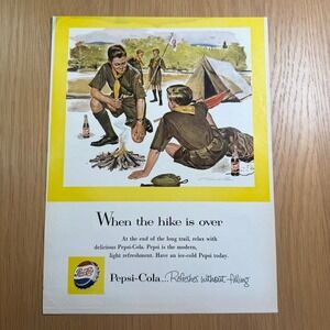 1950s Pepsi Boy Scouts "When The Hike Is Over" Boys' Life Ad